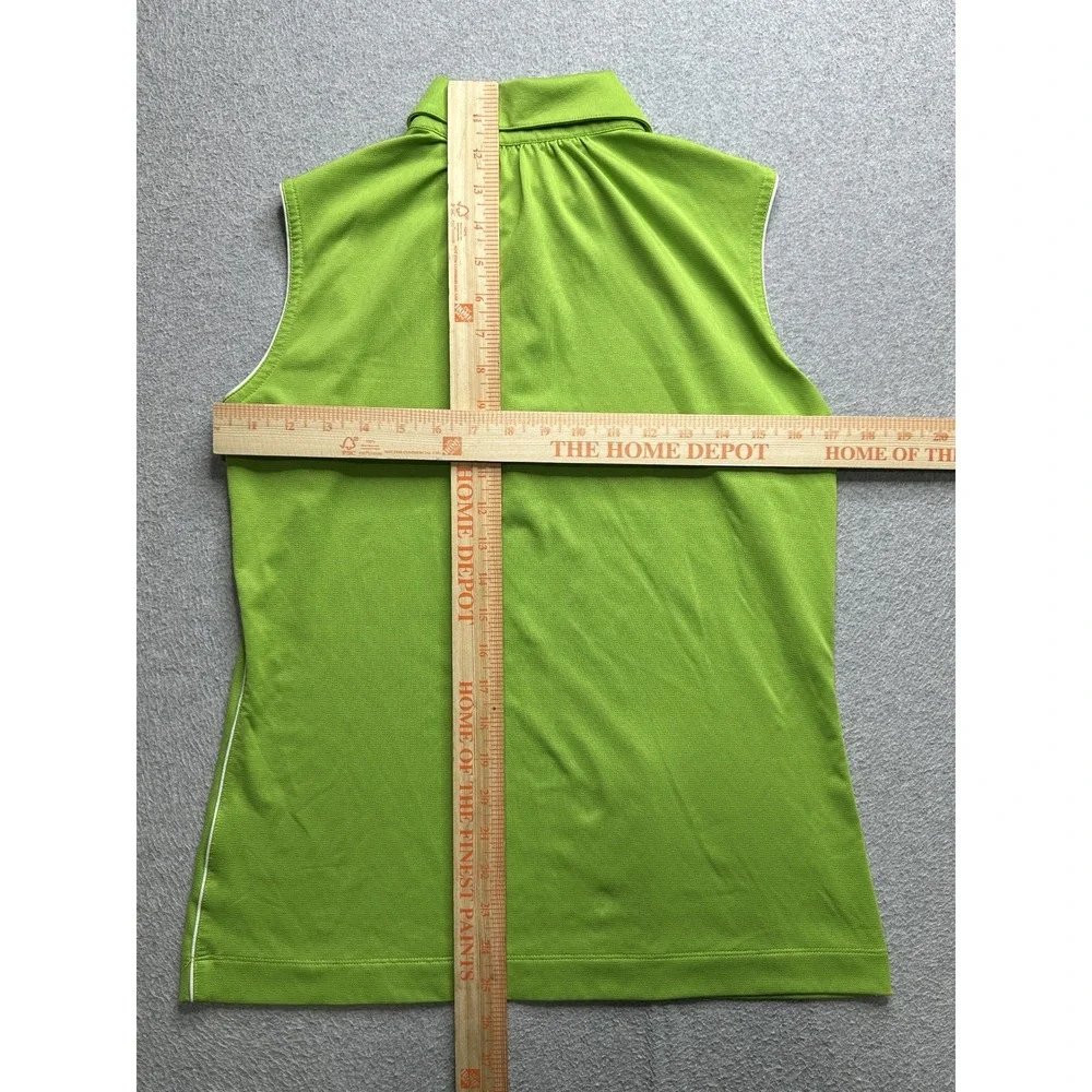 Nike Sleeveless Polo Top in Bright Lime Green